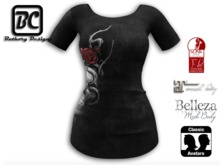 [Bathory DGS] Lenora Dress FITMESH RoseSk (BELLEZA VENUS, MAITREYA, SLINK,CLASSIC, STANDART)