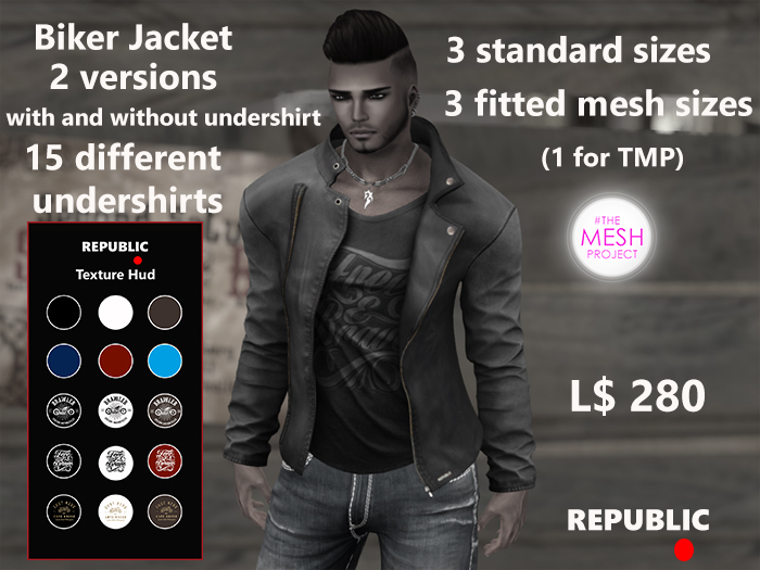 ~Republic~ Biker Jacket Grey