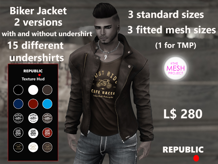 ~Republic~ Biker Jacket Metallic