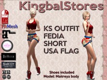 250 KS OUTFIT FEDIA SHORT USA FLAG