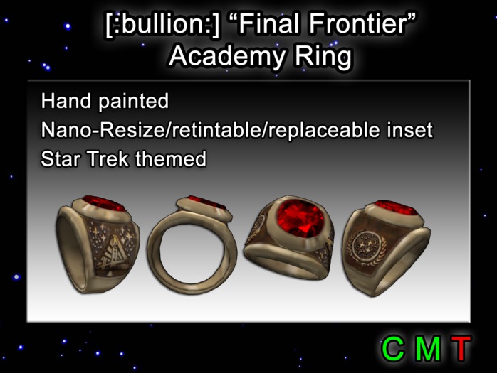 [:Bullion:] "Final Frontier" Academy Ring