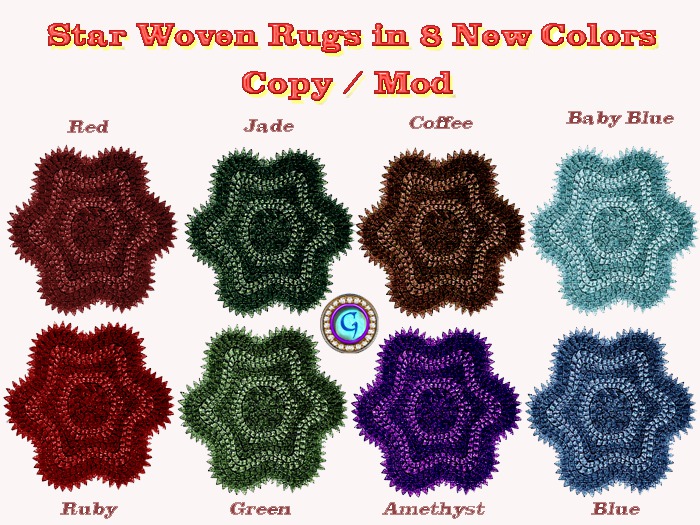 G * Star Woven Rugs Fatpack - 8 New Colors