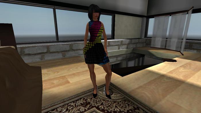 Rainbow techno dress