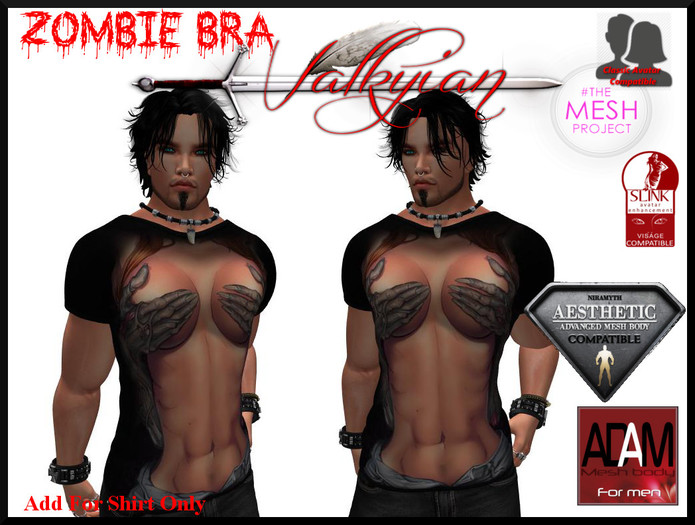 ~Valkyrian~Zombie bra TSHIRT (BOXED)
