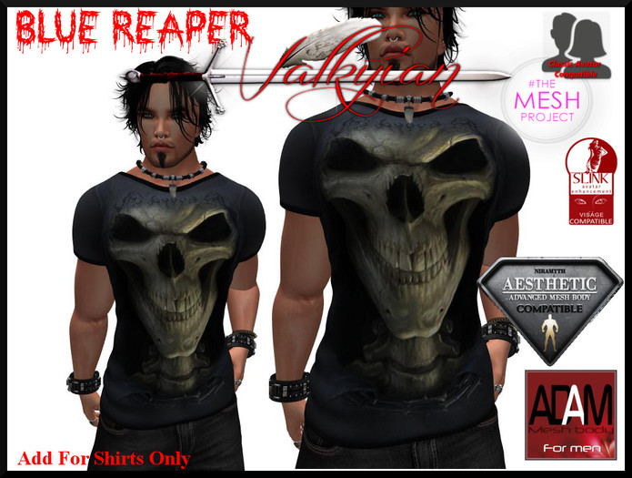 ~Valkyrian~Blue Reaper TSHIRT (BOXED)