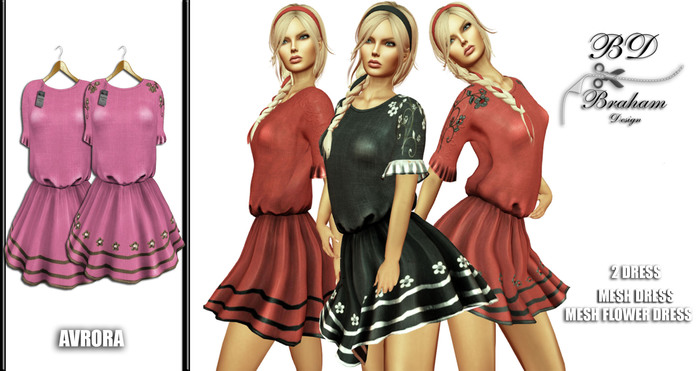 Braham Design Avrora Pink Mesh 2 Dress