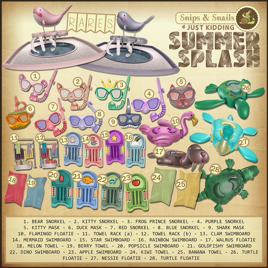 .S&S. Summer Splash -  Clam Swim Board