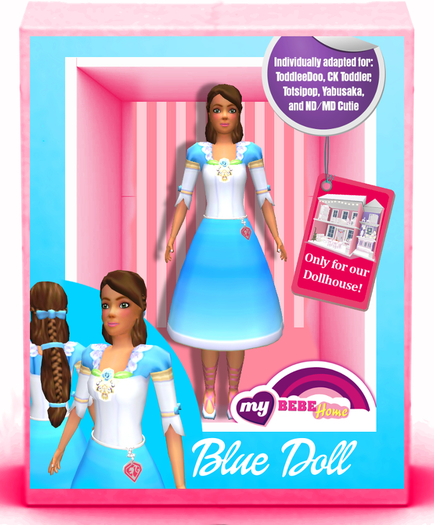 (Bebe-Home) Doll (Blue) Only for our Dollhouse