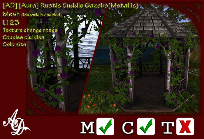 [AD] [Aura] Rustic Cuddle Gazebo(Metallic)
