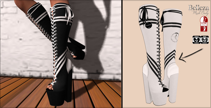 :ESSENCE:LANA BOOTS'WHITE