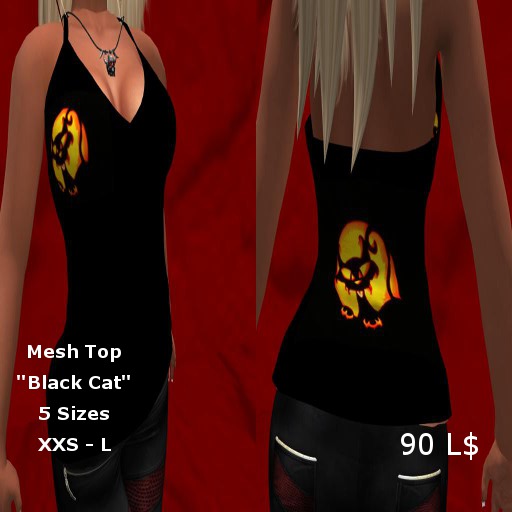 Mesh Top Black Cat