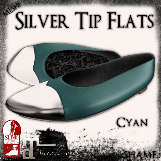 :Shame.: Silver Tip Flats Cyan {Boxed}