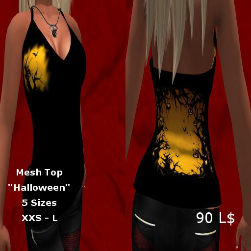 Mesh Top Halloween