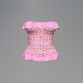 Pink Flower Garden Mesh Top