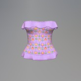 Purple Flower Garden Mesh Top