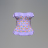 Violet Flower Garden Mesh Top