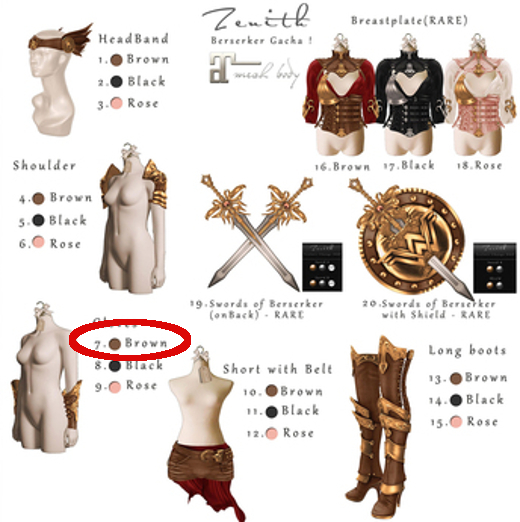 =Zenith=Berserker Gloves(Brown) Maitreya