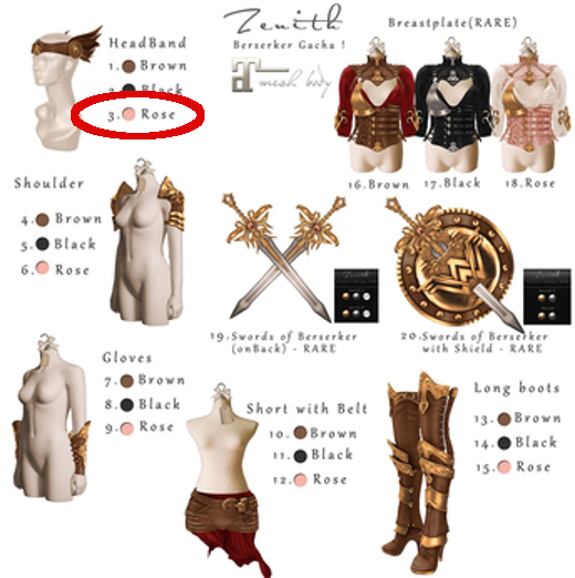 =Zenith=Berserker HeadBand(Rose)