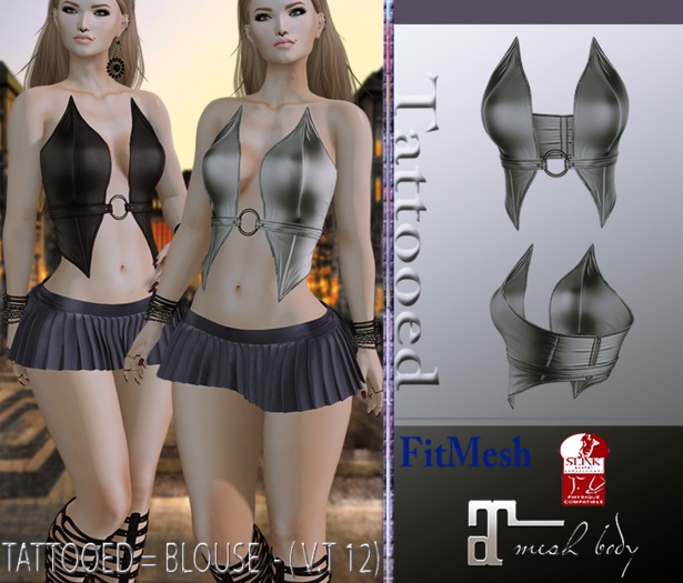 TATTOOED = BLOUSE  - ( V.T 12)