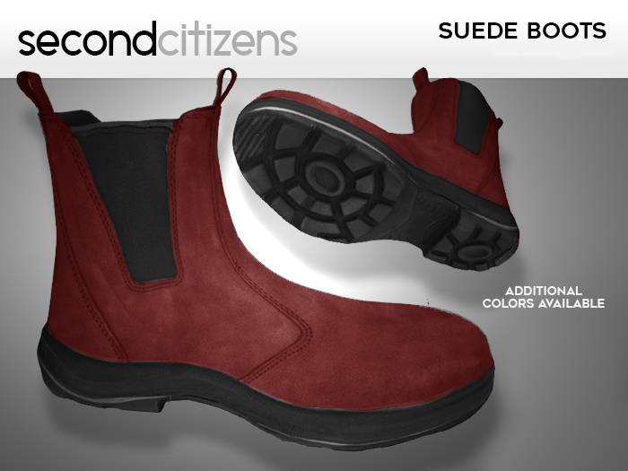 SC - Suede Boots - Red