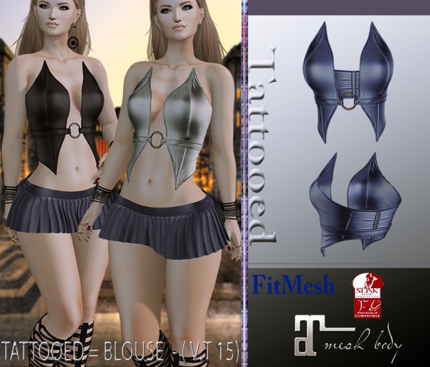 TATTOOED = BLOUSE  - ( V.T 15)