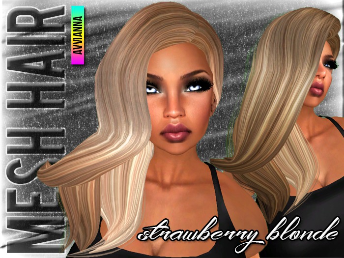 118D AVVIANNA - DEMOMESH HAIR SIDE SWEPT WAVES-STRAWBERRYBLONDE