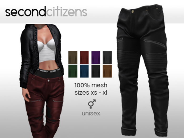 SC - Leather Zipper Pants  (HUD Driven)