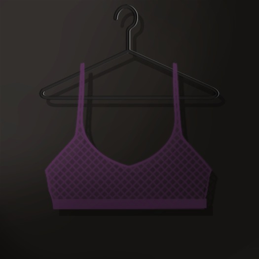 Naive. Fiona Fishnet Crop Tank Top - Violet