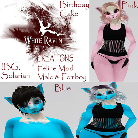 White Ravin Creations - Pink & Blue Iced BDay Cake