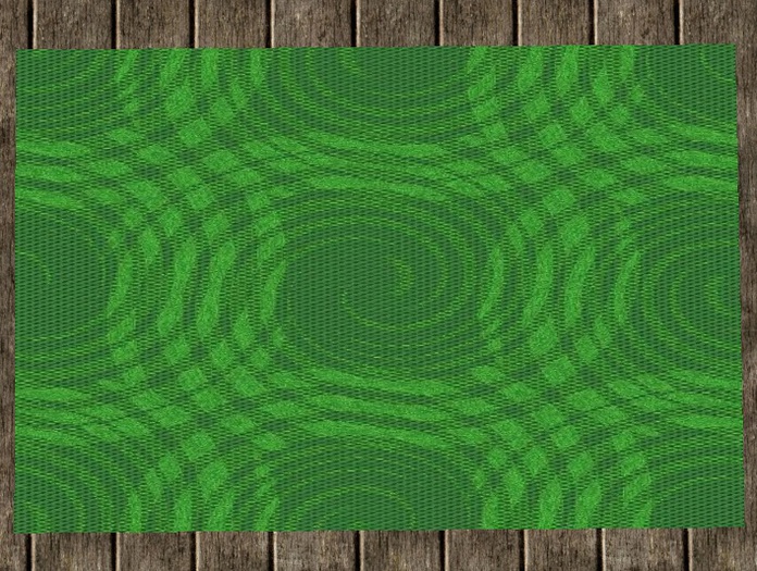 Green Swirl Rug 6x4m