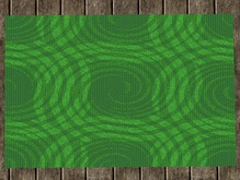 Green Swirl Rug 6x4m