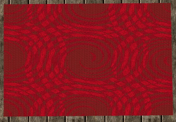 Red Swirl Rug 6x4m
