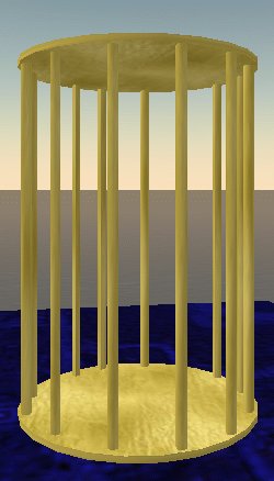 Dancing Cage Golden With 10 Dance Animations