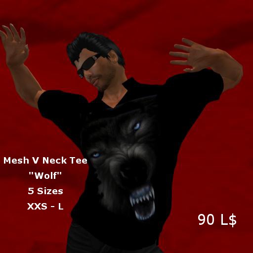 V Neck Tee Wolf