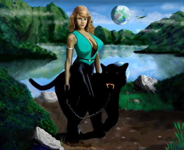 Taking Her Kitty For A Walk