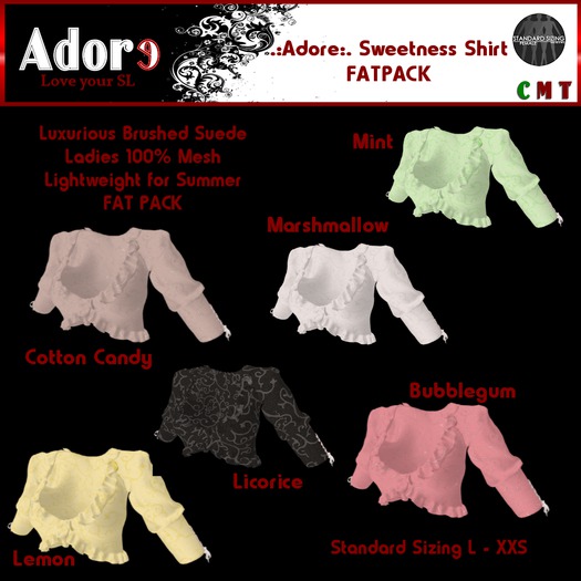.:Adore:. Ladies Sweetness Shirt - FATPACK
