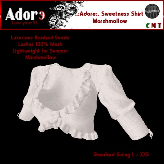 .:Adore:. Ladies Sweetness Shirt - Marshmallow