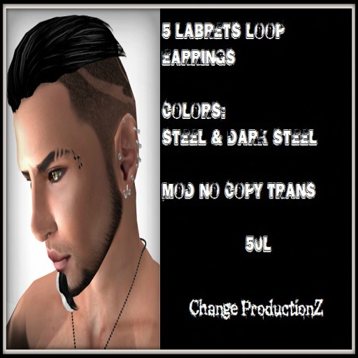 .::C.P::. 5 LABRETS LOOP EARRINGS