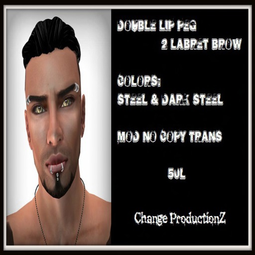 .::C.P::. DOUBLE LIP PEG 2 LABRET BROW