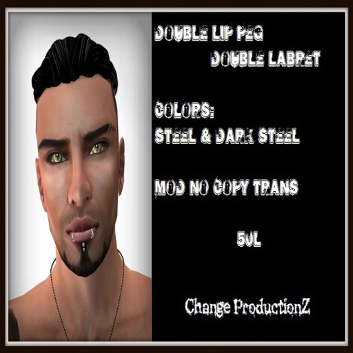 .::C.P::. DOUBLE LIP PEG DOUBLE LABRET