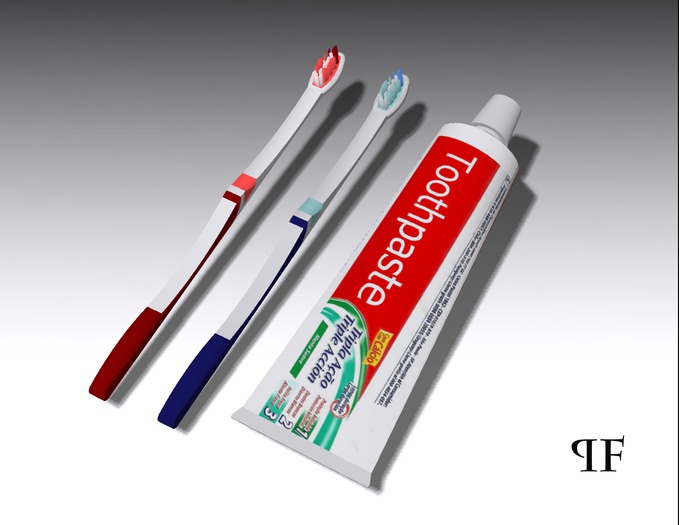 Toothbrush and toothpaste 001