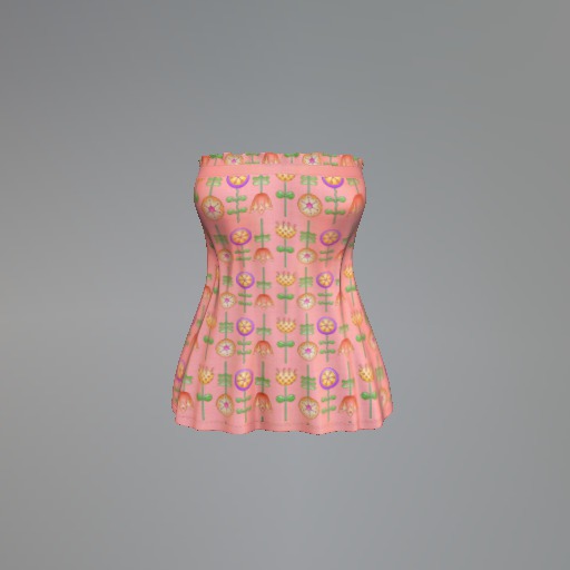 Red Flower Garden Mesh Tunic Top box