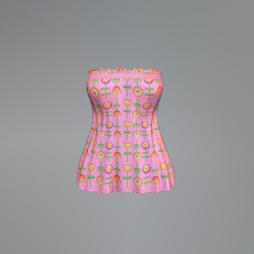 Pink Flower Garden Mesh Tunic Top box