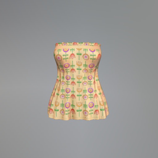 Yellow Flower Garden Mesh Tunic Top box