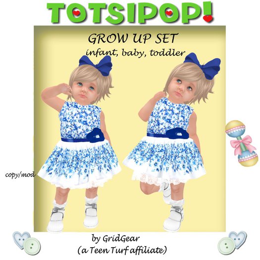 TOTSIPOP! Set of Three Bluebell Dress