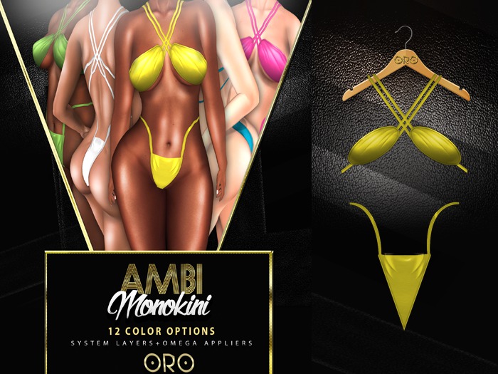 .ORO. Ambi Monokini - Lemonade -Shopping Hud (WEAR)