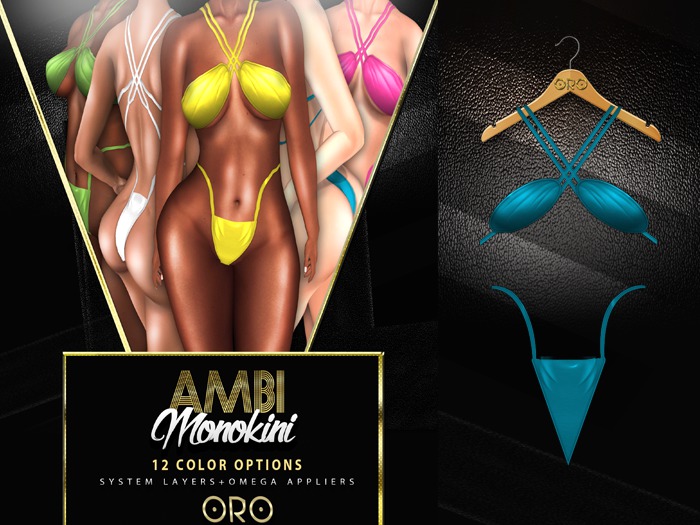 ORO - Ambi Monokini - Caribbean Blue