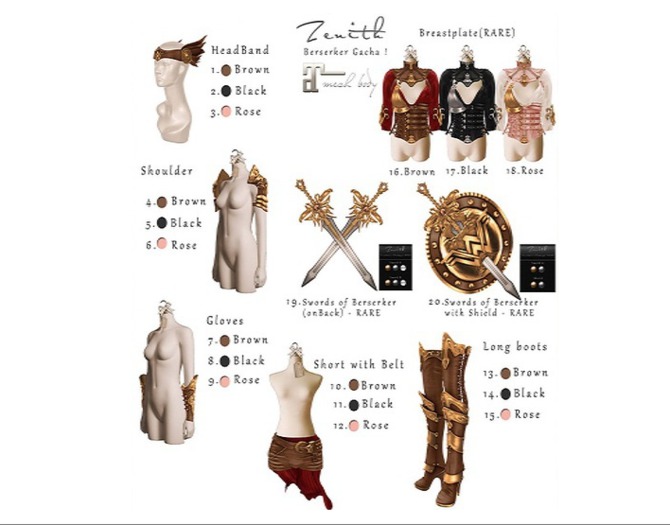 =Zenith=Berserker Shoulder(Brown) Maitreya