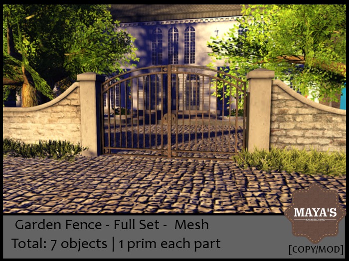 Mayas - Garden Fence - Low Prims
