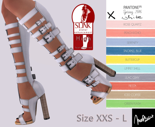 .: MB :. Gladiator Boots  ~ Pantone Spring 2016 PURE WHITE